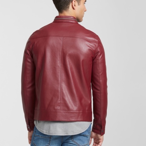 New G by GUESS Big Sur Faux-Leather Moto Jacket S - Picture 3 of 7